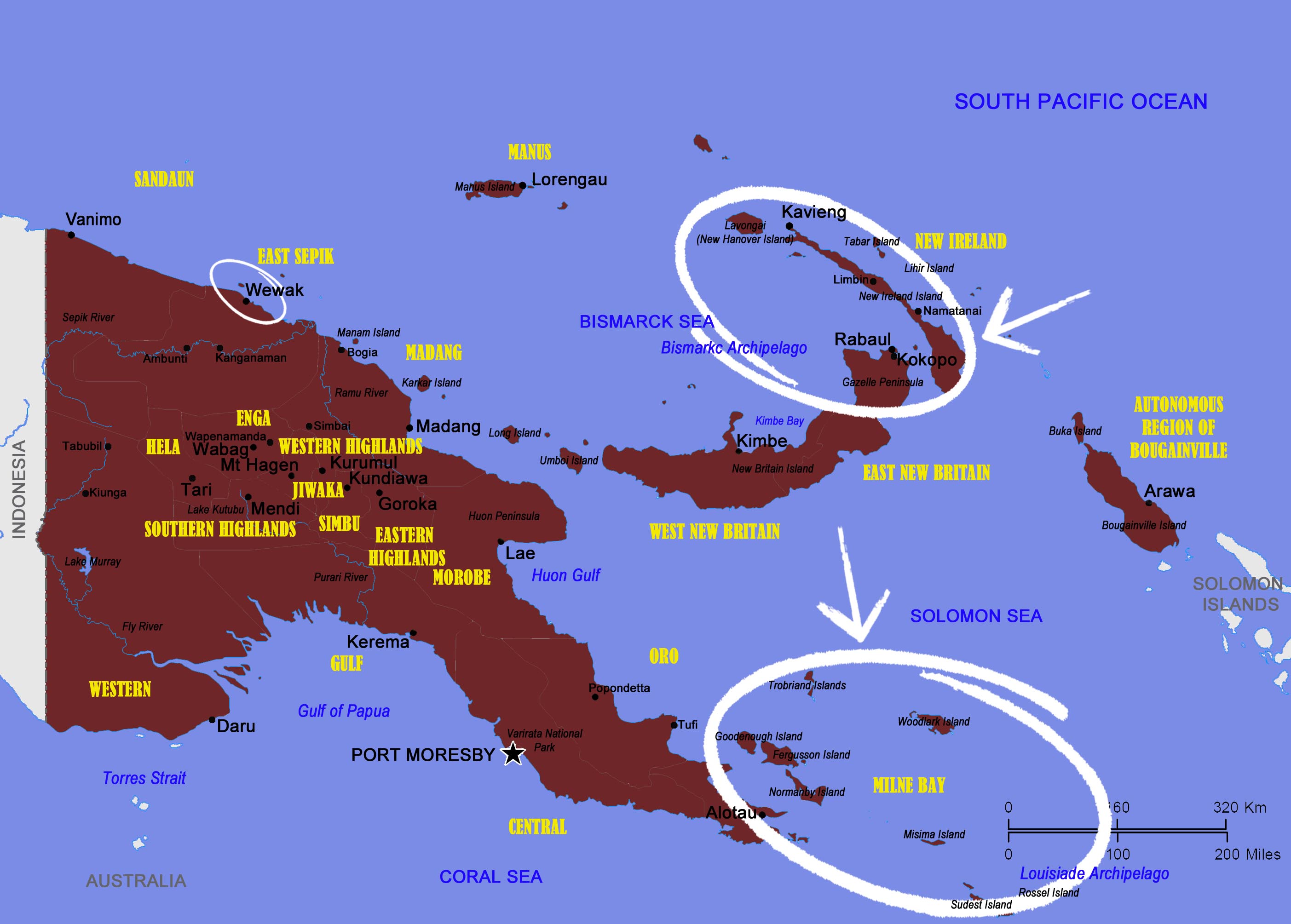 Island getaways in Papua New Guinea
